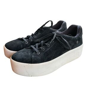 Skechers Black and White Platform Sneakers